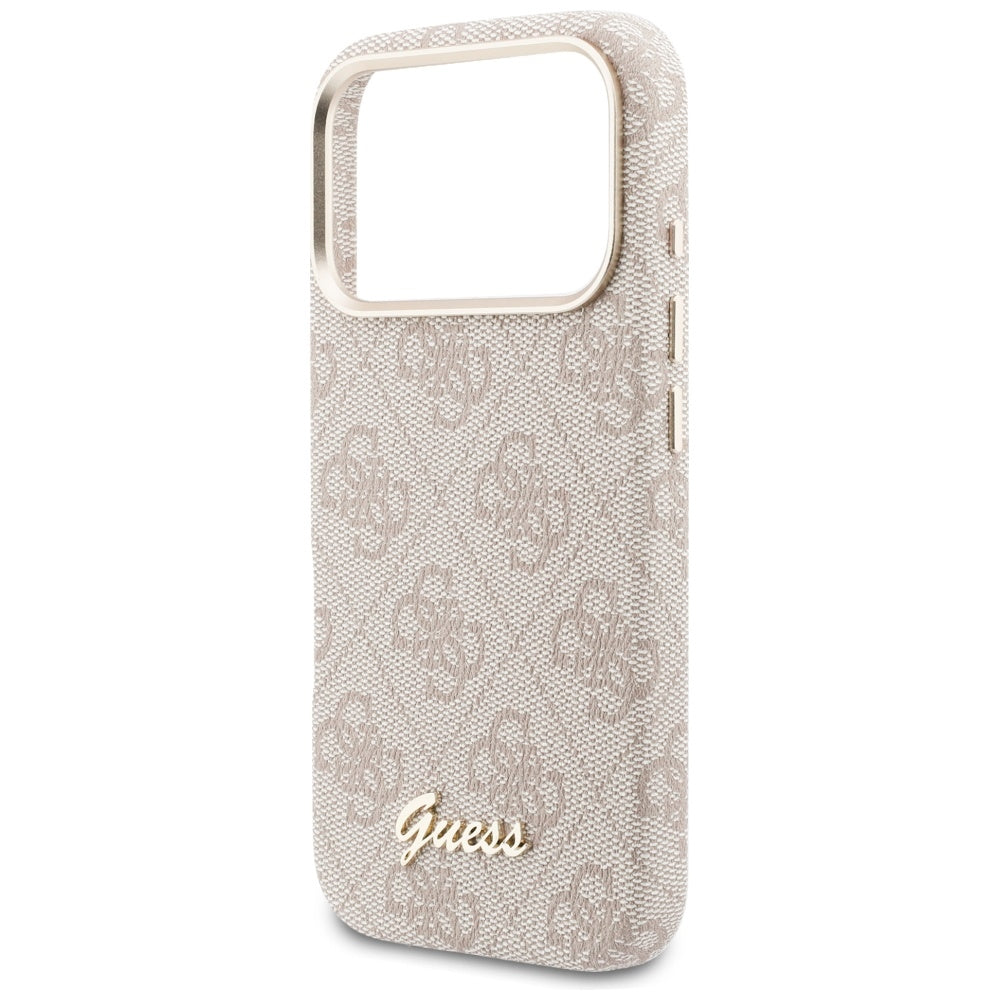 MagSafe Case for Apple iPhone 17 Pro Max, Guess, 4G Script Logo, Pink