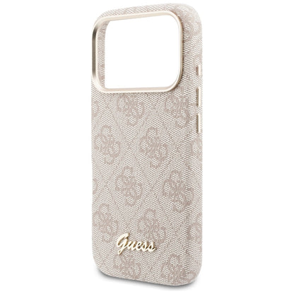 MagSafe Case for Apple iPhone 17 Pro Max, Guess, 4G Script Logo, Pink