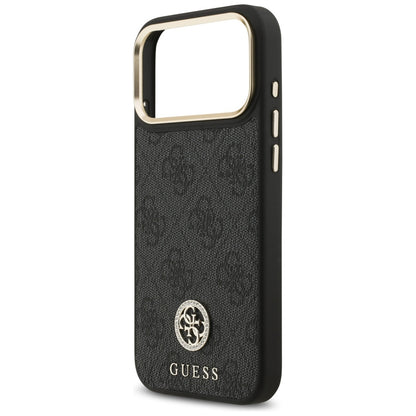 MagSafe Case for Apple iPhone 17 Pro Max, Guess, 4G Strass Logo, Black