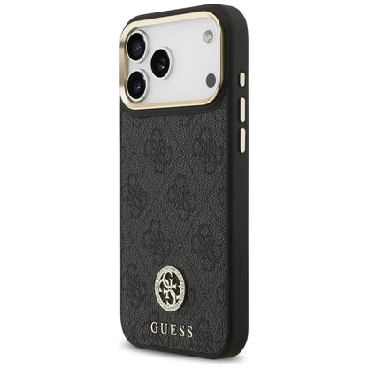 MagSafe Case for Apple iPhone 17 Pro Max, Guess, 4G Strass Logo, Black