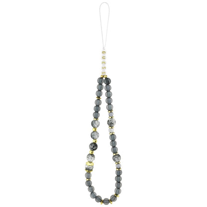 MagSafe Case for Apple iPhone 17 Pro Max, Guess, IML Flowers with Pearl Strap, Black