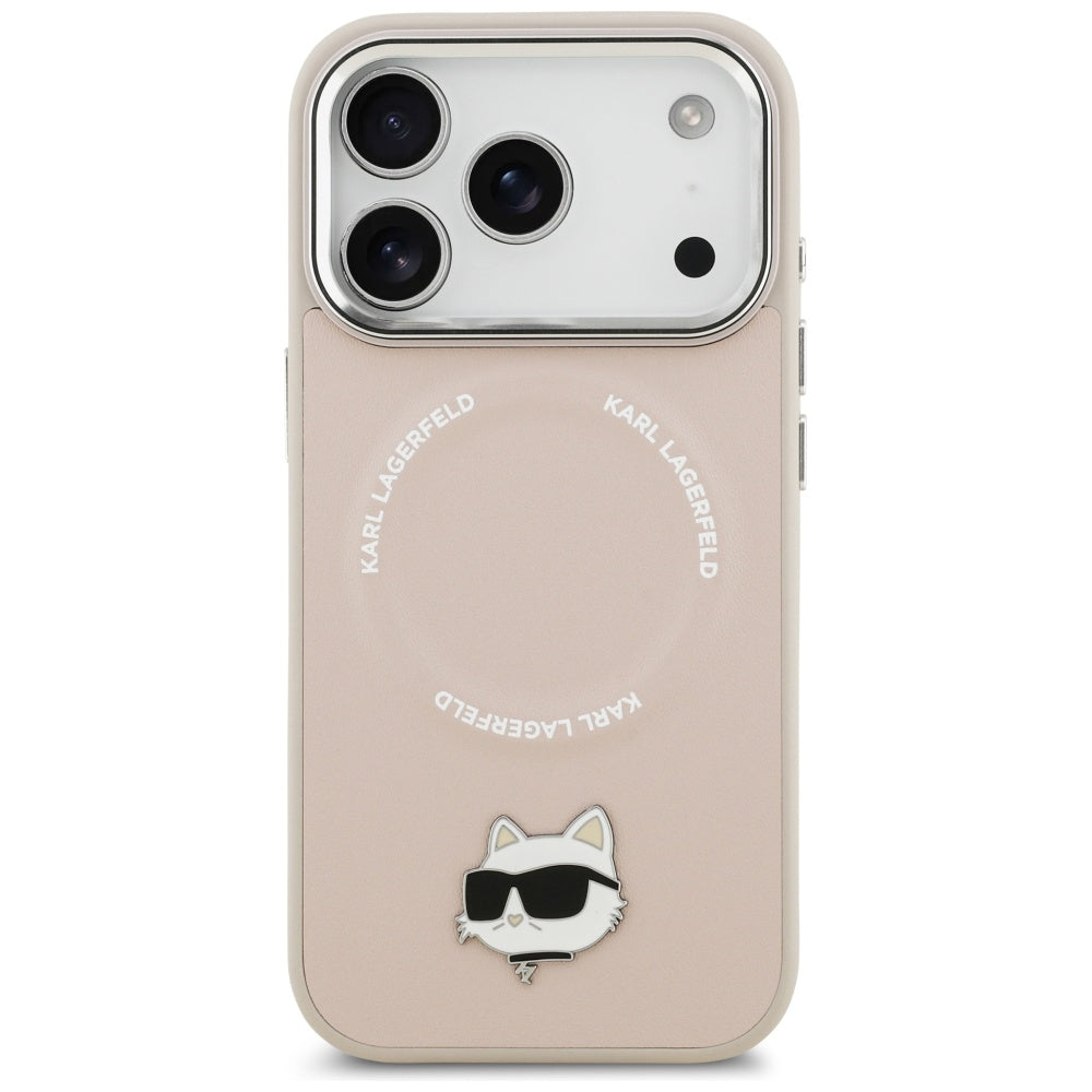 MagSafe Case for Apple iPhone 17 Pro Max, Karl Lagerfeld, Choupette Pin, Pink