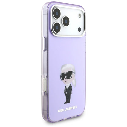 MagSafe Case for Apple iPhone 17 Pro Max, Karl Lagerfeld, IML Aquarelle Karl Logo, Purple