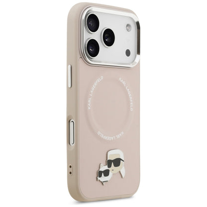 MagSafe Case for Apple iPhone 17 Pro Max, Karl Lagerfeld, Karl & Choupette Pins, Pink