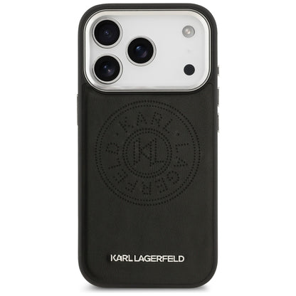 MagSafe Case for Apple iPhone 17 Pro Max, Karl Lagerfeld, Point & Metal Logo, Black