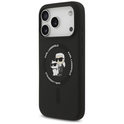 MagSafe Case for Apple iPhone 17 Pro Max, Karl Lagerfeld, Ring Karl & Choupette, Black