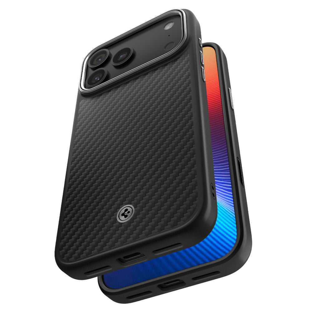 MagSafe Case for Apple iPhone 17 Pro, Spigen, Enzo Aramid T, Black Silver