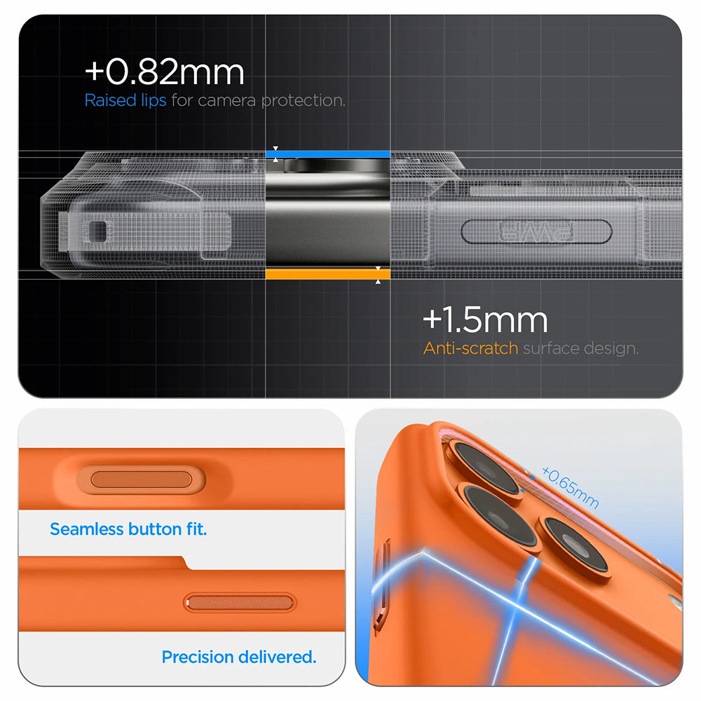 MagSafe Case for Apple iPhone 17 Pro, Spigen, Silicone Fit, Orange ACS11379