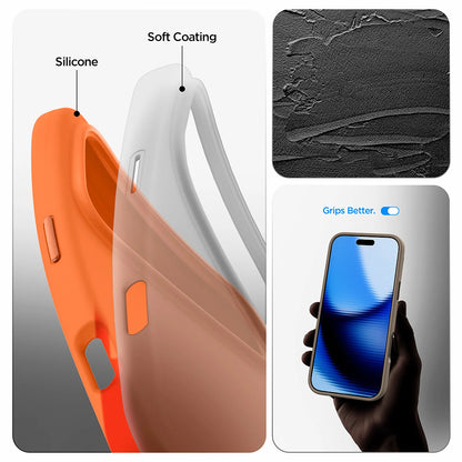 MagSafe Case for Apple iPhone 17 Pro, Spigen, Silicone Fit, Orange ACS11379