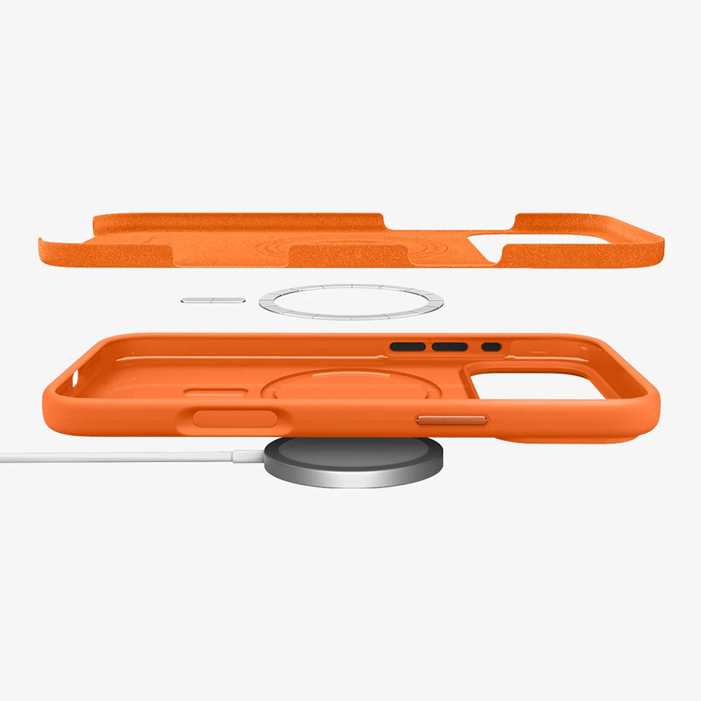 MagSafe Case for Apple iPhone 17 Pro, Spigen, Silicone Fit, Orange ACS11379