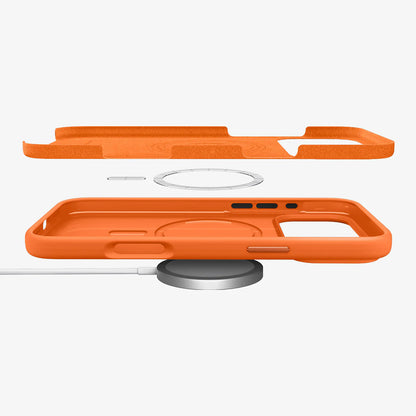 MagSafe Case for Apple iPhone 17 Pro, Spigen, Silicone Fit, Orange ACS11379