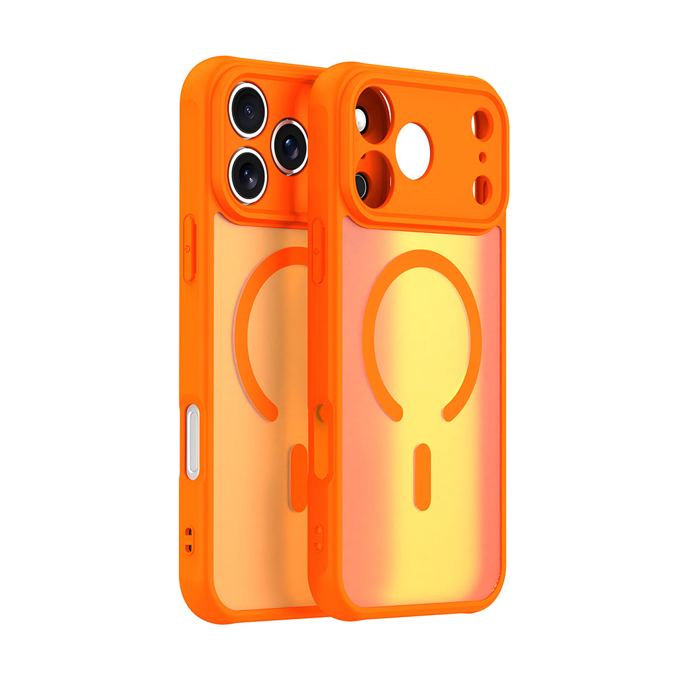 MagSafe Case for Apple iPhone 17 Pro, Techsuit, HaloFrost II, Orange