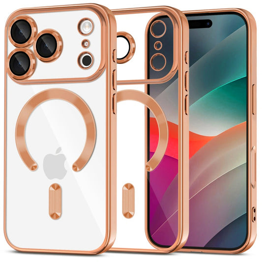 MagSafe Case for Apple iPhone 17 Pro, Techsuit, Luxury Crystal, Orange