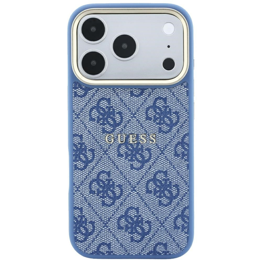MagSafe Case for Apple iPhone 18 Pro / 17 Pro, Guess, 4G Embossed Classic, Blue