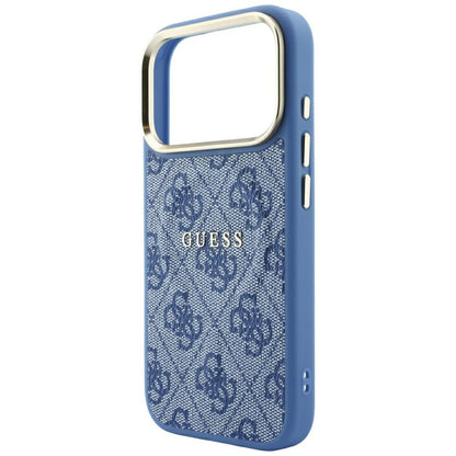 MagSafe Case for Apple iPhone 18 Pro / 17 Pro, Guess, 4G Embossed Classic, Blue