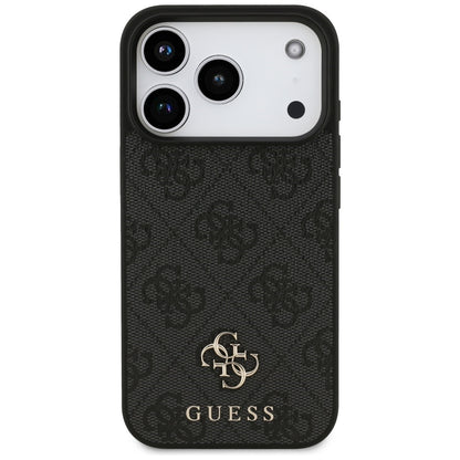 MagSafe Case for Apple iPhone 18 Pro / 17 Pro, Guess, 4G Small and Classic Logo, Black
