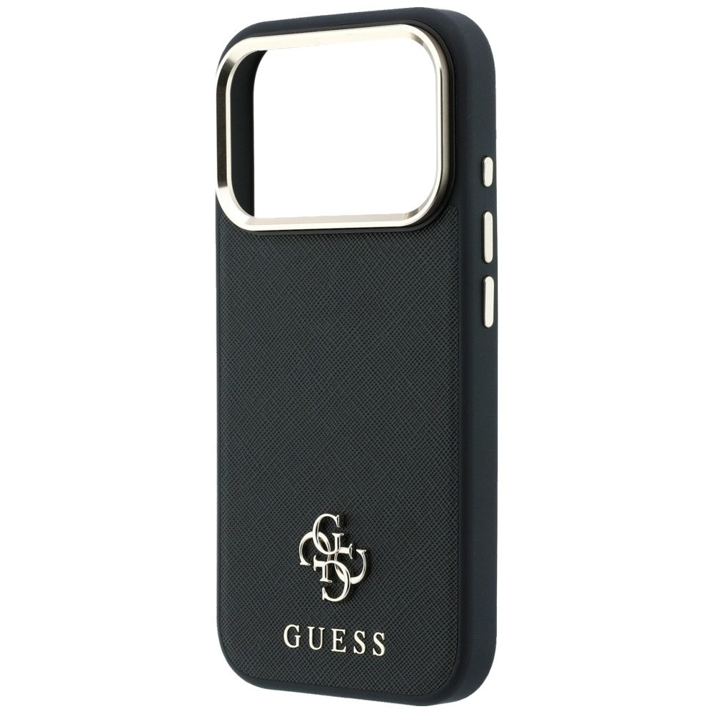 MagSafe Case for Apple iPhone 18 Pro / 17 Pro, Guess, Saffiano Small 4G Classic, Black