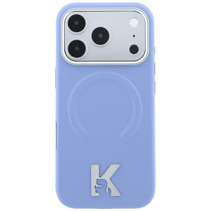 MagSafe Case for Apple iPhone 18 Pro / 17 Pro, Karl Lagerfeld, Grained Embossed Ring, Blue