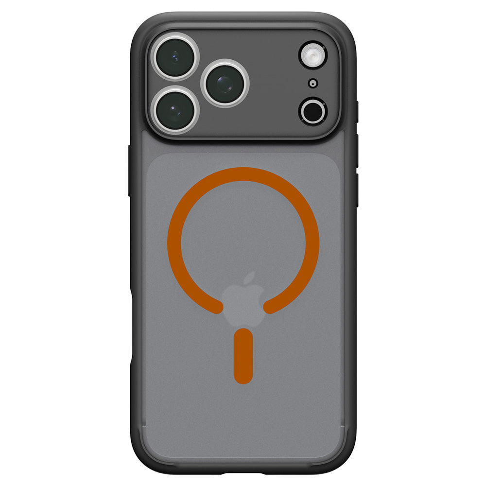 MagSafe Case for Apple iPhone 18 Pro / 17 Pro, Spigen, Ultra Hybrid, Matte Black Orange ACS12162