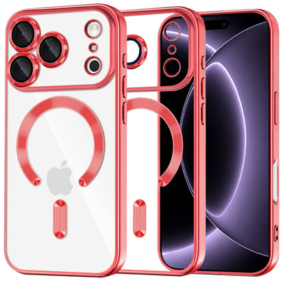 MagSafe Case for Apple iPhone 18 Pro / 17 Pro, Techsuit, Luxury Crystal, Red