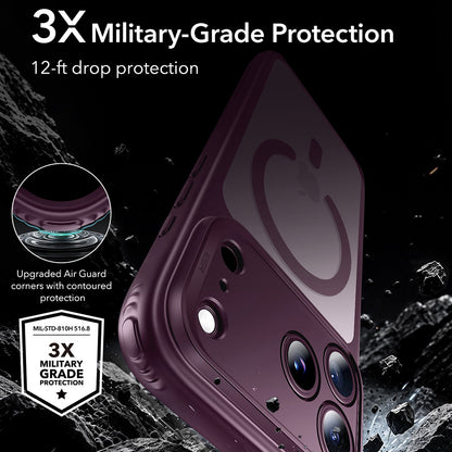 MagSafe Case for Apple iPhone 18 Pro, ESR, Classic Hybrid, Dark Satin Burgundy