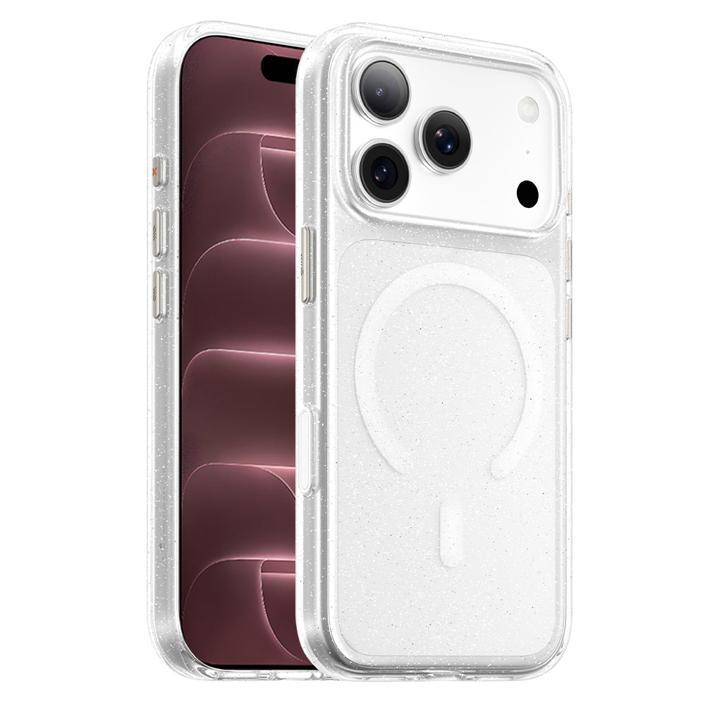 MagSafe Case for Apple iPhone 18 Pro Max / 17 Pro Max, Blueo, Crystal Pro Anti-Drop Glitter, Transparent