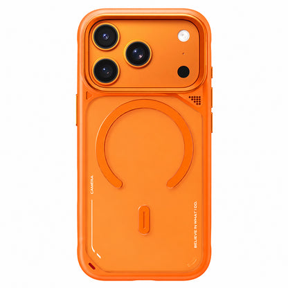 MagSafe Case for Apple iPhone 18 Pro Max / 17 Pro Max, Blueo, Heat Dissipation Stand, Satin Orange