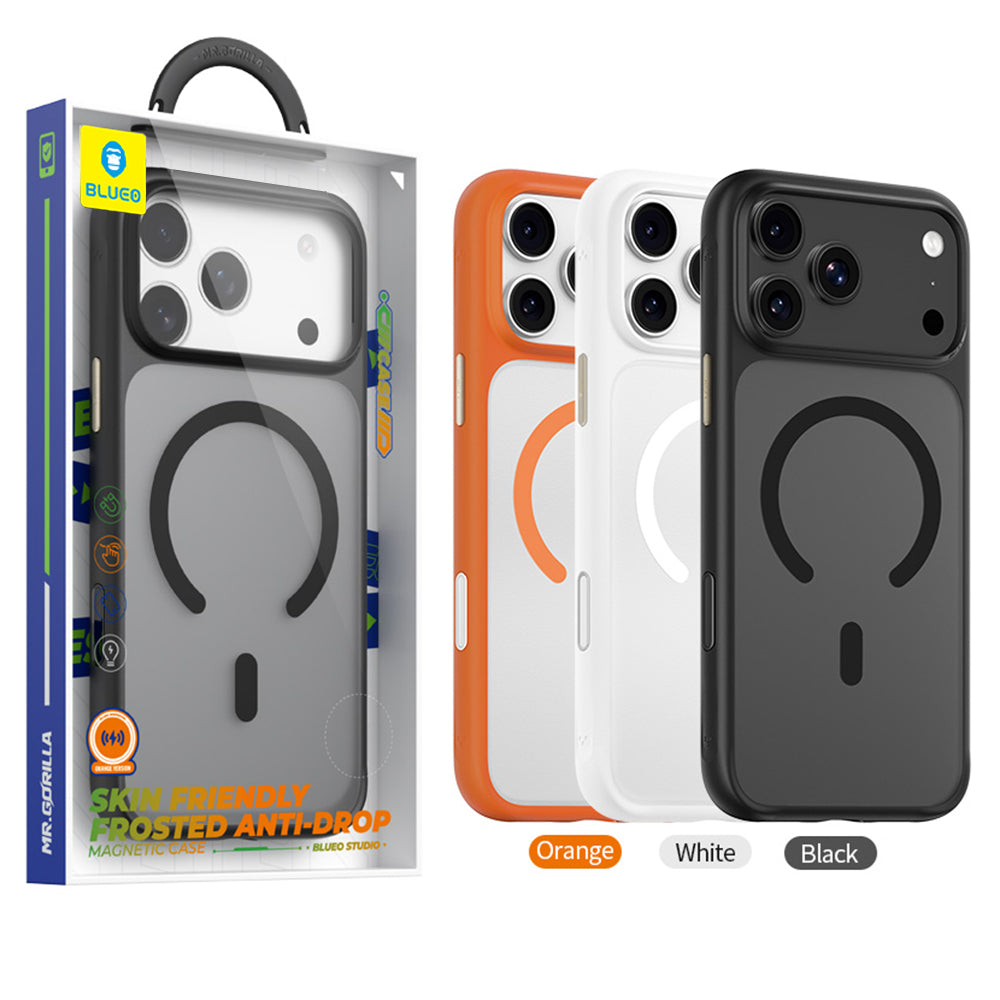 MagSafe Case for Apple iPhone 18 Pro Max / 17 Pro Max, Blueo, Skin-Friendly Anti-Drop, Satin Orange