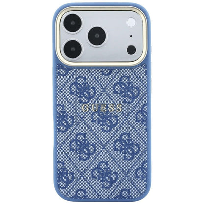 MagSafe Case for Apple iPhone 18 Pro Max / 17 Pro Max, Guess, 4G Embossed Classic, Blue