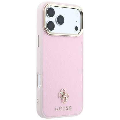 MagSafe Case for Apple iPhone 18 Pro Max / 17 Pro Max, Guess, Saffiano Small 4G Classic, Pink
