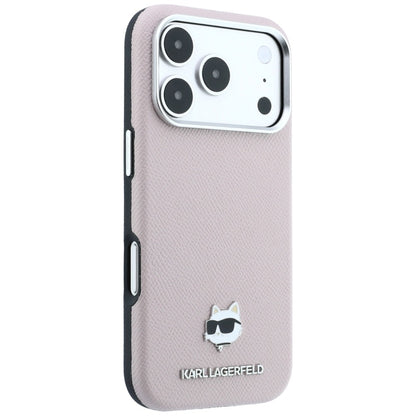 MagSafe Case for Apple iPhone 18 Pro Max / 17 Pro Max, Karl Lagerfeld, Grained Choupette Head, Pink