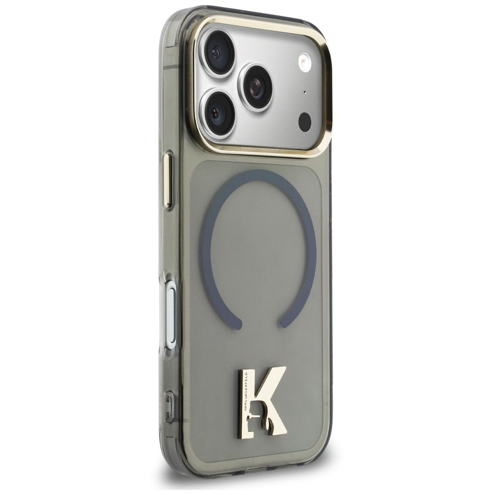 MagSafe Case for Apple iPhone 18 Pro Max / 17 Pro Max, Karl Lagerfeld, IML Karl Head Logo, Black