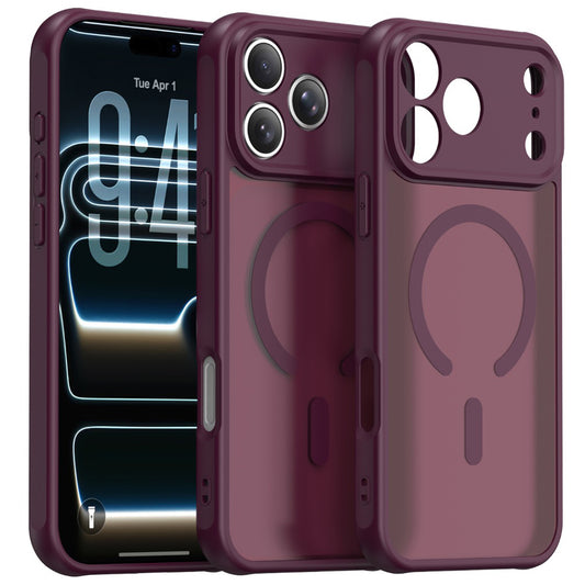MagSafe Case for Apple iPhone 18 Pro Max / 17 Pro Max, Techsuit, HaloFrost II, Dark Burgundy