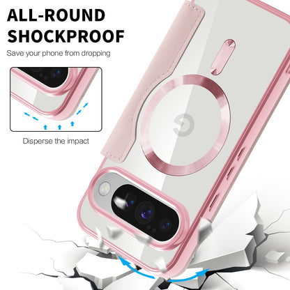 MagSafe Case for Google Pixel 10 Pro XL, Techsuit, SmartMag Book, Pink