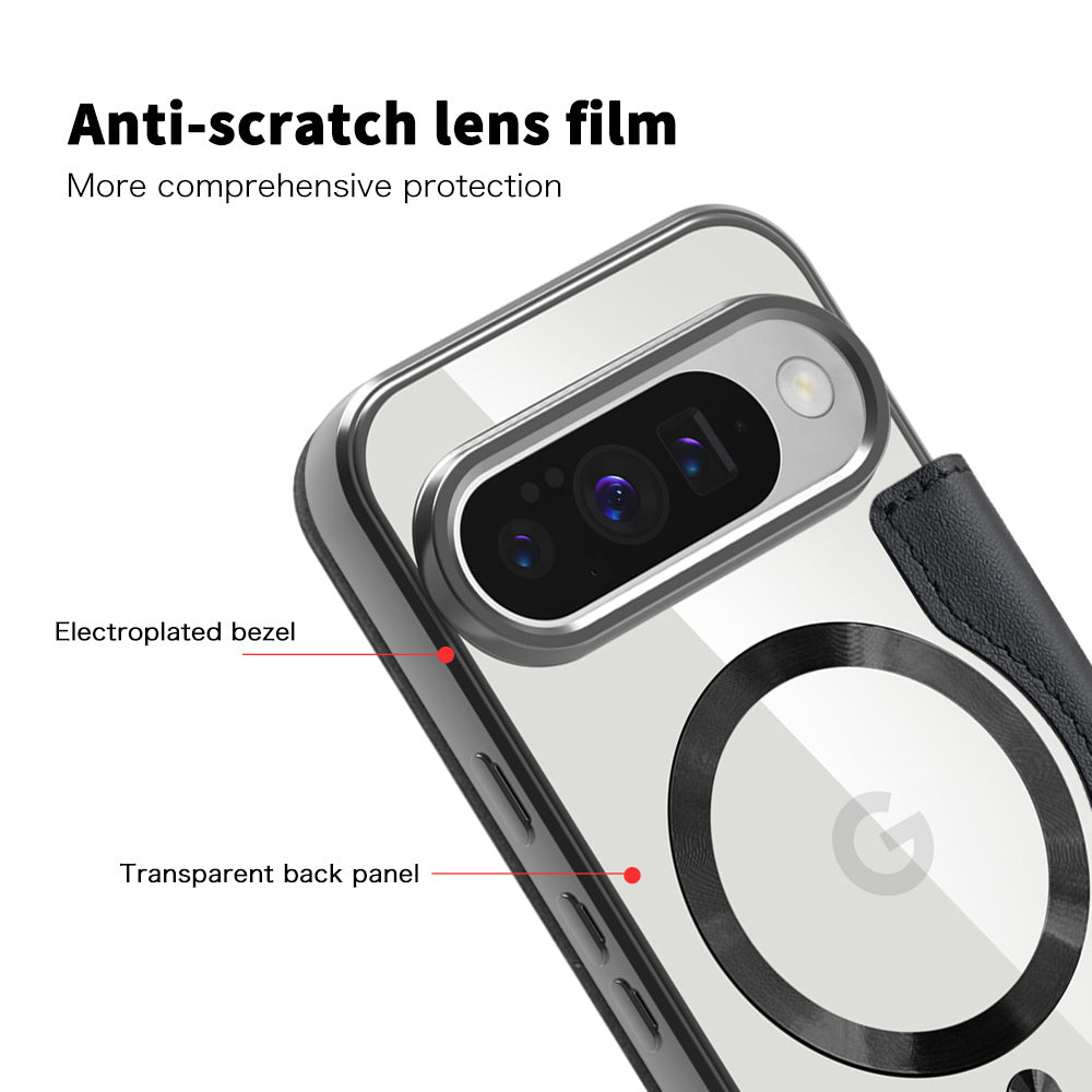 MagSafe Case for Google Pixel 10 Pro XL, Techsuit, SmartMag Book, Black