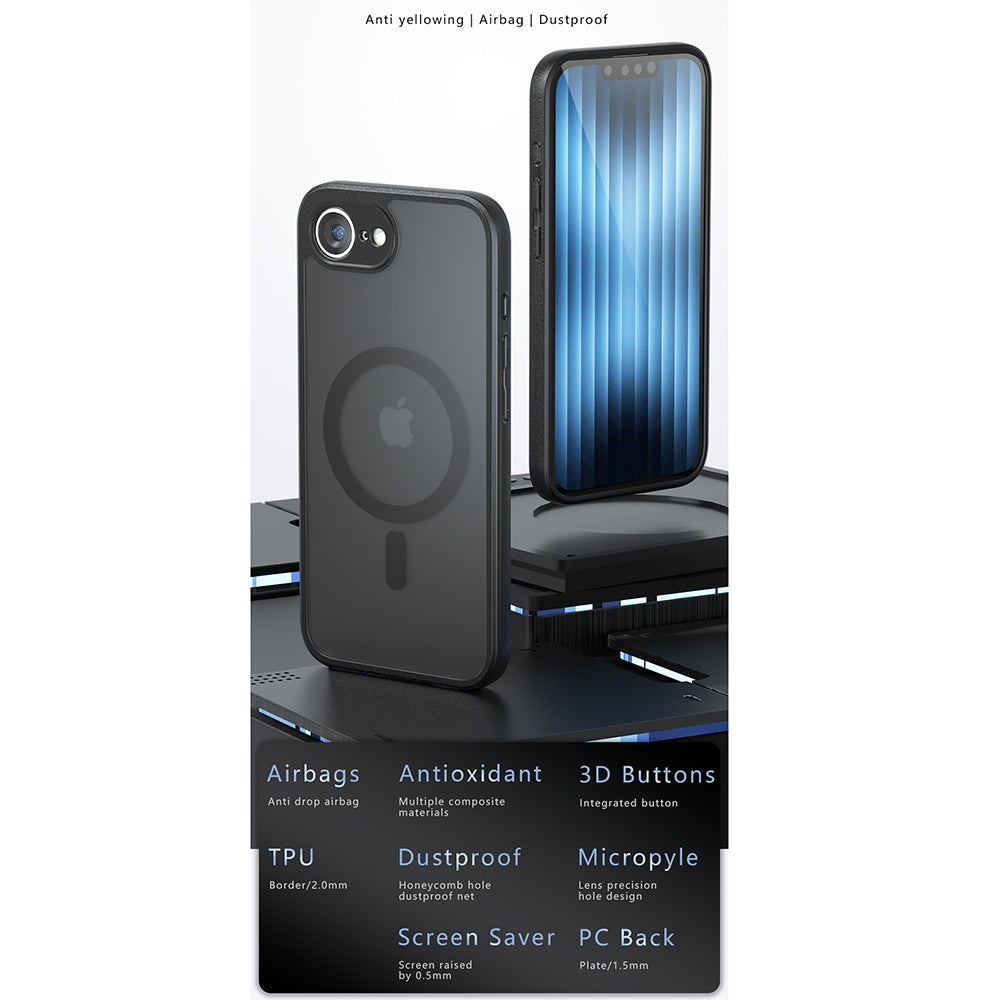 MagSafe Case for Google Pixel 10 Pro, Techsuit, PureFrost, Satin Black