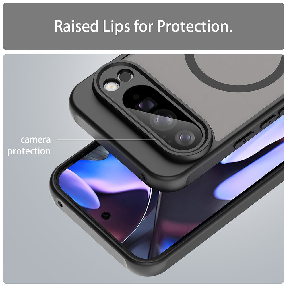 MagSafe Case for Google Pixel 10 Pro XL, Techsuit, HaloFrost II, Black