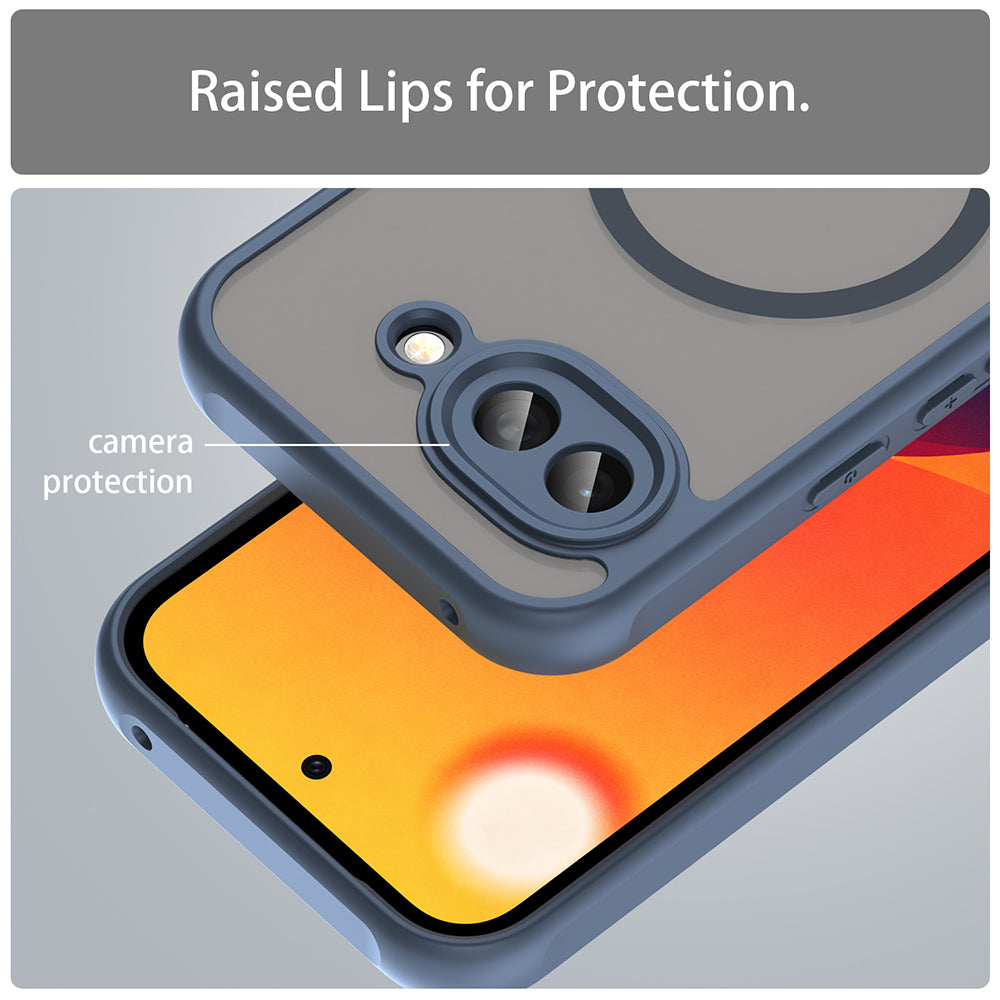 MagSafe Case for Google Pixel 10a, Techsuit, HaloFrost II, Navy Blue