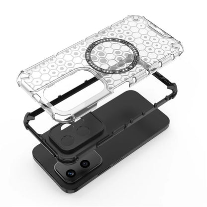 MagSafe Case for Honor 200 Lite, Techsuit, HoneyComb Shield, White