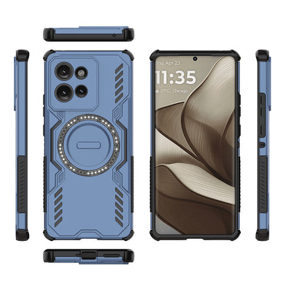 MagSafe Case for Motorola Edge 50, Techsuit, ArmorMag, Blue