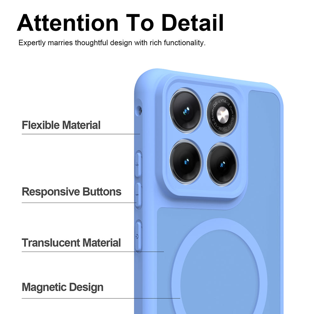 MagSafe Case for Motorola Edge 70 Fusion, Techsuit, HaloFrost II, Blue