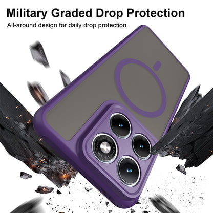 MagSafe Case for Motorola Edge 70 Fusion, Techsuit, HaloFrost II, Purple