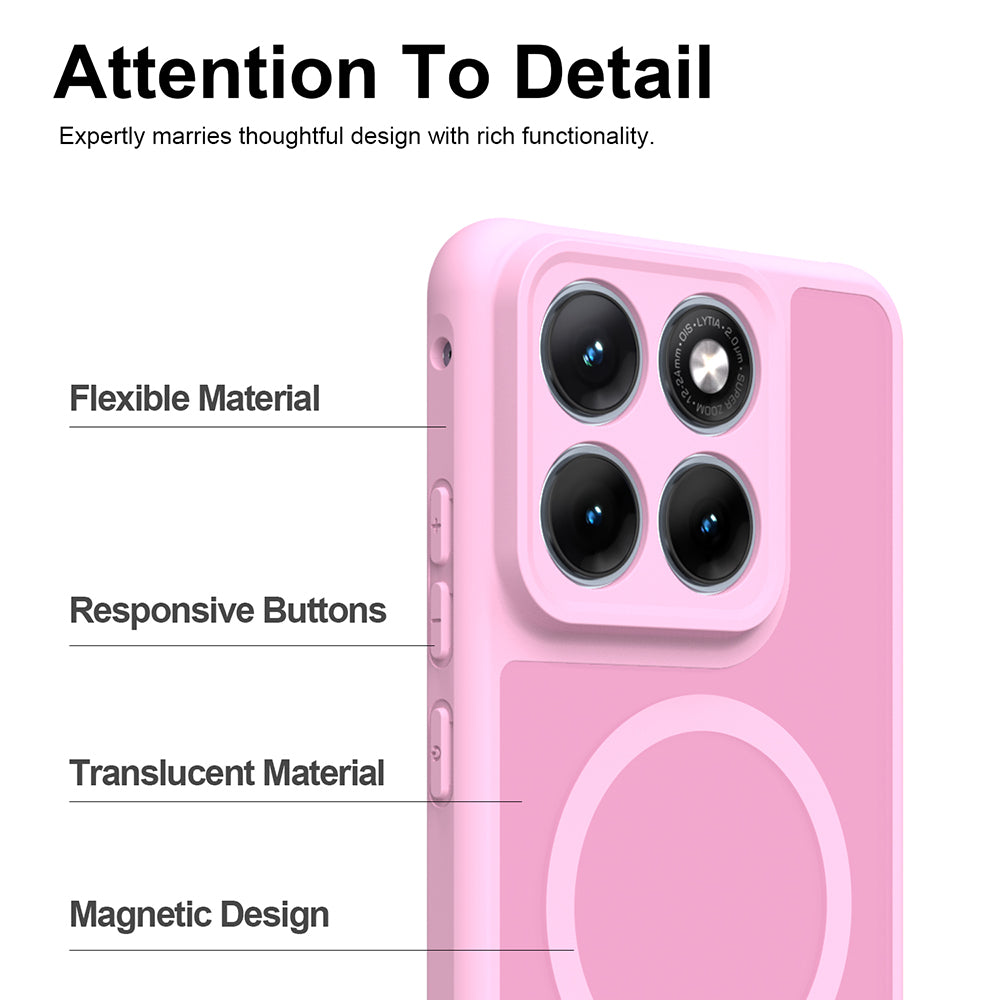 MagSafe Case for Motorola Edge 70 Fusion, Techsuit, HaloFrost II, Pink