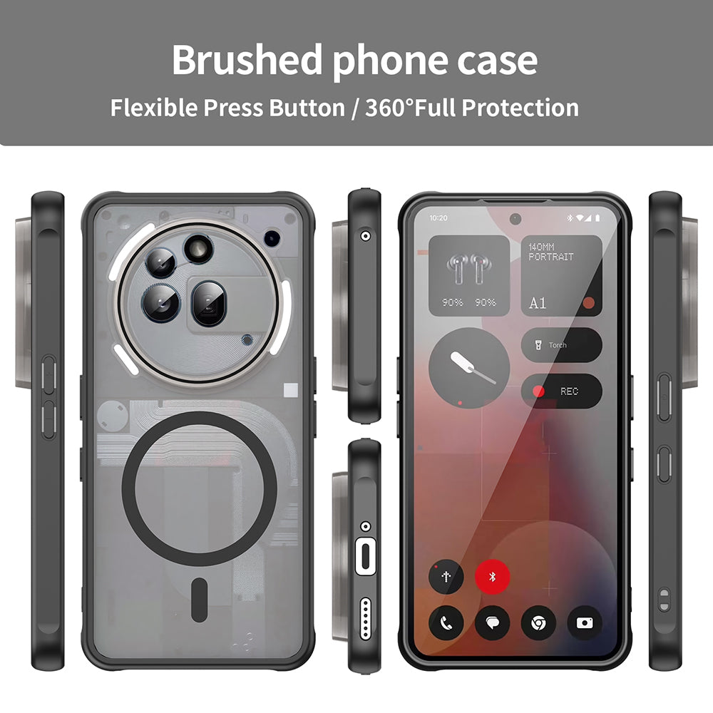 MagSafe Case for Nothing Phone (3a) Pro, Techsuit, HaloFrost II, Black