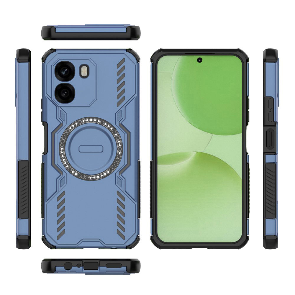 MagSafe Case for Oppo A6 4G, Techsuit, ArmorMag, Blue