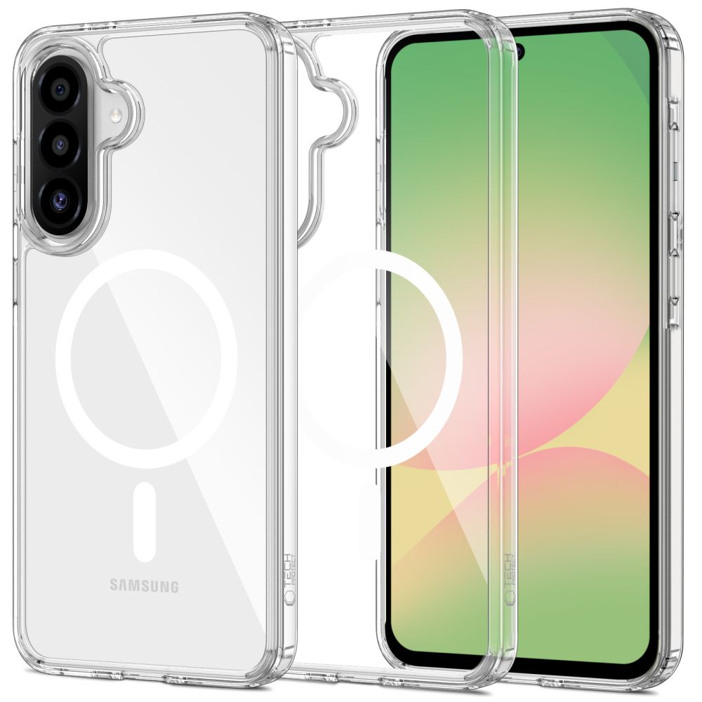 MagSafe Case for Samsung Galaxy A36 A366, Tech-Protect, Flexair Hybrid, Transparent