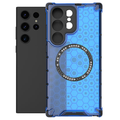 MagSafe Case for Samsung Galaxy S25 Ultra S938, Techsuit, HoneyComb Shield, Blue