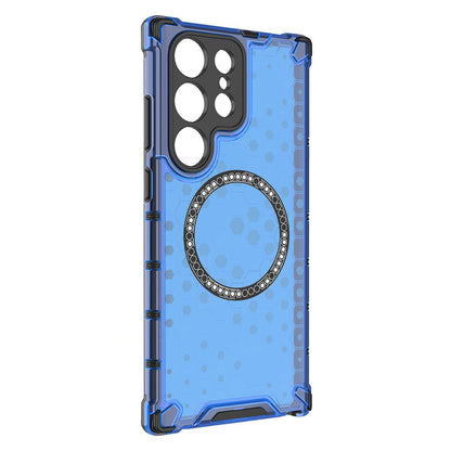 MagSafe Case for Samsung Galaxy S25 Ultra S938, Techsuit, HoneyComb Shield, Blue