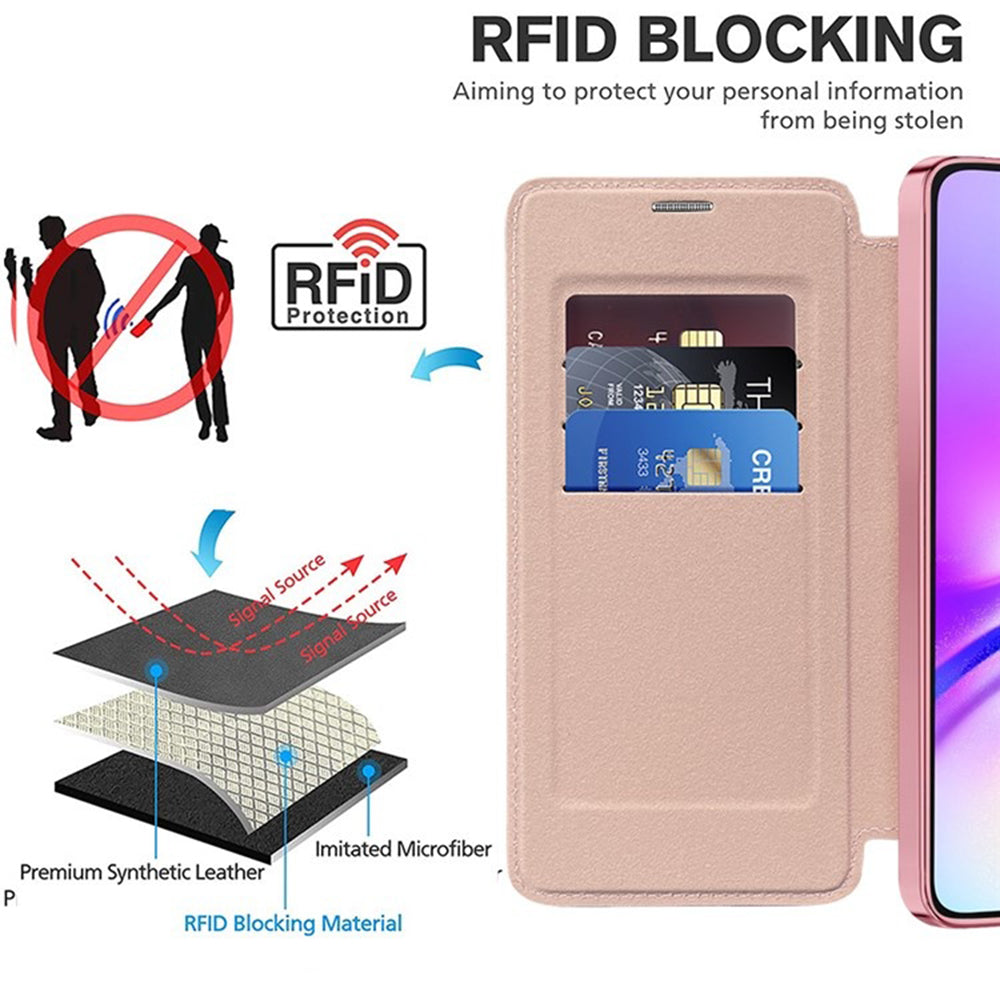 MagSafe Case for Samsung Galaxy A05s A057, Techsuit, SmartMag Book, Pink