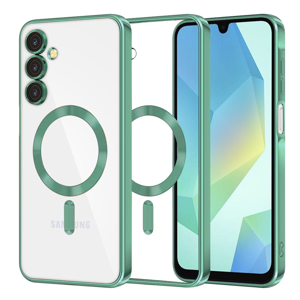 MagSafe Case for Samsung Galaxy A16 5G A166 / A16 4G A165, Techsuit, Luxury Crystal, Light Green